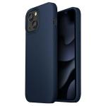Carcasa UNIQ Lino compatibila cu iPhone 13 / 14 / 15, Marine Blue 3 - lerato.ro