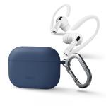 Carcasa UNIQ Nexo compatibila cu Apple AirPods Pro 2, Set Ear hooks Inclus, Albastru 3 - lerato.ro