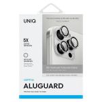 Folie sticla camera foto Uniq Optix Glass Aluminum Camera Lens Protector compatibila cu iPhone 16 Pro / iPhone 16 Pro Max, Alb 3 - lerato.ro