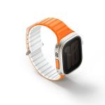 Curea Uniq Revix Evo compatibila cu Apple Watch 42/44/45/49mm, Portocaliu/Alb 2 - lerato.ro