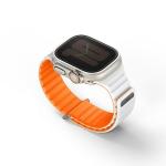 Curea Uniq Revix Evo compatibila cu Apple Watch 42/44/45/49mm, Portocaliu/Alb 3 - lerato.ro