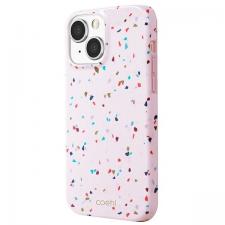 Carcasa UNIQ Coehl Terrazzo compatibila cu iPhone 13 / 14 / 15, Roz