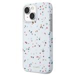 Carcasa UNIQ Coehl Terrazzo compatibila cu iPhone 13 / 14 / 15, Alb 2 - lerato.ro