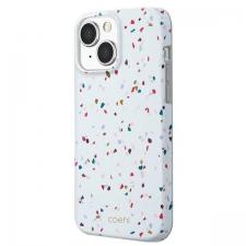 Carcasa UNIQ Coehl Terrazzo compatibila cu iPhone 13 / 14 / 15, Alb