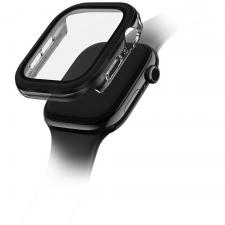Accesorii Apple Watch 11 46 mm, Carcasa cu protectie ecran UNIQ Voute compatibila cu Apple Watch 10 / 11 46mm, Negru, lerato.ro