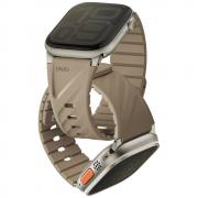 Curea UNIQ Fluo compatibila cu Apple Watch 49/46/45/44/42/41/40 mm, Bej