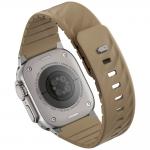 Curea UNIQ Fluo compatibila cu Apple Watch 49/46/45/44/42/41/40 mm, Bej 3 - lerato.ro