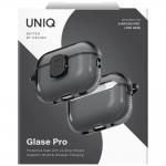 Carcasa UNIQ Glase Pro compatibila cu Apple AirPods Pro 3, Gri 7 - lerato.ro