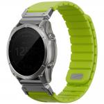 Curea din silicon UNIQ Fluo x Smart-Fit, 22mm, compatibila cu ceasuri Garmin, Lime 2 - lerato.ro