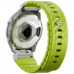 Curea din silicon UNIQ Fluo x Smart-Fit, 22mm, compatibila cu ceasuri Garmin, Lime 4 - lerato.ro