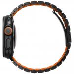 Curea UNIQ Strova Flex compatibila cu Apple Watch 44/45/46/49mm, Negru / Portocaliu 3 - lerato.ro