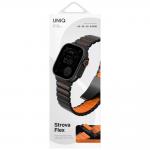 Curea UNIQ Strova Flex compatibila cu Apple Watch 44/45/46/49mm, Negru / Portocaliu 11 - lerato.ro