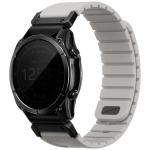 Curea din silicon UNIQ Fluo x Smart-Fit, 22mm, compatibila cu ceasuri Garmin, Gri 2 - lerato.ro
