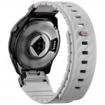 Curea din silicon UNIQ Fluo x Smart-Fit, 22mm, compatibila cu ceasuri Garmin, Gri 4 - lerato.ro