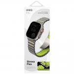 Curea UNIQ Strova Flex compatibila cu Apple Watch 44/45/46/49mm, Silver / Lime 3 - lerato.ro