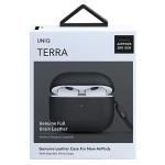 Carcasa din piele naturala UNIQ Terra compatibila cu Apple AirPods 3, Negru 5 - lerato.ro