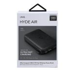 Baterie externa portabila UNIQ Hyde Air, 10000 mAh, PD 18W, 1xUSB-C, 1xUSB-A, Incarcare Wireless 10W, Dark Grey 9 - lerato.ro