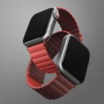 Curea din silicon UNIQ Revix compatibila cu Apple Watch 38/40/41mm, Maro / Coral 4 - lerato.ro