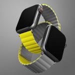 Curea din silicon UNIQ Revix compatibila cu Apple Watch 42/44/45/46/49 mm, Galben / Gri 4 - lerato.ro