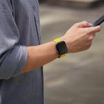 Curea din silicon UNIQ Revix compatibila cu Apple Watch 42/44/45/46/49 mm, Galben / Gri 5 - lerato.ro
