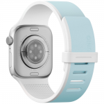 Curea din silicon Uniq Revix IV Premium compatibila cu Apple Watch 42/41/40 mm, Albastru / Alb 3 - lerato.ro