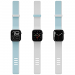 Curea din silicon Uniq Revix IV Premium compatibila cu Apple Watch 42/41/40 mm, Albastru / Alb 5 - lerato.ro