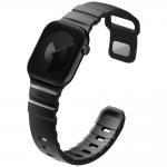 Curea din silicon Uniq Alton compatibila cu Apple Watch 42/41/40 mm, Negru 5 - lerato.ro