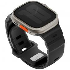 Accesorii Apple Watch, Curea din silicon Uniq Alton compatibila cu Apple Watch 49/46/45/44mm, Negru, lerato.ro