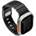 Curea din silicon Uniq Alton compatibila cu Apple Watch 49/46/45/44mm, Negru 3 - lerato.ro