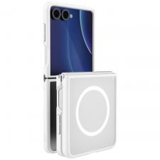 Carcasa UNIQ Veren AF cu MagSafe compatibila cu Samsung Galaxy Z Flip 8, Alb