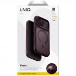 Husa UNIQ Veren cu MagSafe compatibila cu iPhone 18 Pro / 17 Pro, Burgundy 8 - lerato.ro