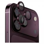 Protectie camera foto UNIQ Optix AluGuard DX2 compatibila cu iPhone 18 Pro Max / 18 Pro, Burgundy 2 - lerato.ro