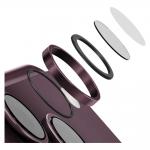 Protectie camera foto UNIQ Optix AluGuard DX2 compatibila cu iPhone 18 Pro Max / 18 Pro, Burgundy 3 - lerato.ro