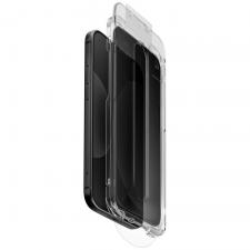 Folii iPhone 18 Pro Max, Folie sticla securizata UNIQ Optix SwiftFit Privacy DX2, Kit montare inclus, compatibila cu iPhone 18 Pro Max, Negru, lerato.ro