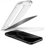 Folie sticla securizata UNIQ Optix SwiftFit Privacy DX2, Kit montare inclus, compatibila cu iPhone 18 Pro, Negru 5 - lerato.ro
