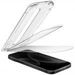 Folie sticla securizata UNIQ Optix SwiftFit Vivid DX2, Kit montare inclus, compatibila cu iPhone 18 Pro, Transparent 5 - lerato.ro