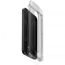 Folii iPhone 18 Pro Max, Folie sticla securizata UNIQ Optix SwiftFit Vivid DX2, Kit montare inclus, compatibila cu iPhone 18 Pro Max, Transparent, lerato.ro