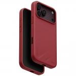 Husa UNIQ Lino cu MagSafe compatibila cu iPhone 18 Pro Max / 17 Pro Max, Rosu 3 - lerato.ro