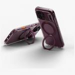 Husa UNIQ Swivix 360 Rotating Kickstand cu MagSafe compatibila cu iPhone 18 Pro Max / 17 Pro Max, Burgundy 7 - lerato.ro