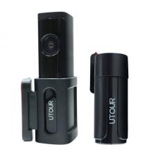 Camera auto UTOUR C2L Pro 1440P cu aplicatie dedicata, 4K, 30FPS, GPS incorporat, camera fata-spate, camp vizual de 135 grade, Negru