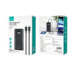 Baterie externa portabila USAMS PB68, 30000 mAh, 65W, 3A, 2xUSB-A, 1xUSB-C, Afisaj LED, Cablu USB-C 1m inclus, Negru 11 - lerato.ro