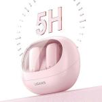 Casti wireless TWS USAMS TD22, Bluetooth 5.3, Autonomie 5h, 230mAh, Roz 5 - lerato.ro