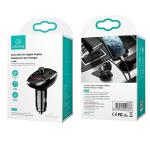 Transmitator auto FM multifunctional tip T USAMS C21, 15W, MP3, 1x USB-A, 1x USB-B, 1x Card TF, Bluetooth 5.0, Wireless, Negru 17 - lerato.ro