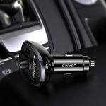 Transmitator auto FM multifunctional tip T USAMS C21, 15W, MP3, 1x USB-A, 1x USB-B, 1x Card TF, Bluetooth 5.0, Wireless, Negru 4 - lerato.ro