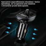 Transmitator auto FM multifunctional tip T USAMS C21, 15W, MP3, 1x USB-A, 1x USB-B, 1x Card TF, Bluetooth 5.0, Wireless, Negru 8 - lerato.ro