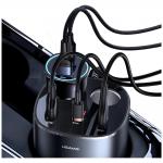 Incarcator si splitter auto USAMS US-CC151, 1xUSB-A, 1xUSB-C, Gri 5 - lerato.ro