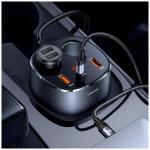Incarcator si splitter auto USAMS US-CC151, 1xUSB-A, 1xUSB-C, Gri 9 - lerato.ro