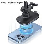 Suport auto USAMS US-CD182, Air Vent Mount, Incarcare wireless 15W, Compatibil MagSafe, Rotire 360 grade, Negru 5 - lerato.ro
