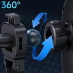 Suport auto USAMS US-CD182, Air Vent Mount, Incarcare wireless 15W, Compatibil MagSafe, Rotire 360 grade, Negru 9 - lerato.ro