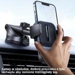 Suport auto USAMS US-ZJ072, Dashboard / Windshield Mount, Ajustabil, Negru 4 - lerato.ro